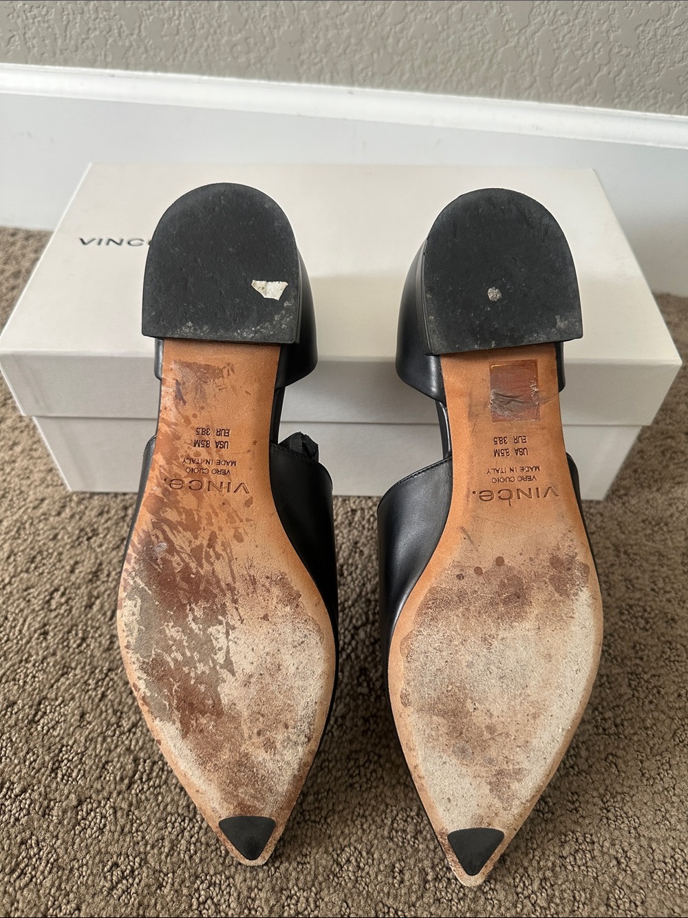 Vince Darlington Flats Black Leather - Picture 6 of 7